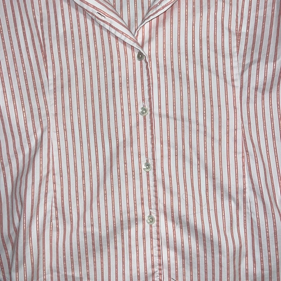 Jones New York Collection Size 16 Button Up Pinstriped Blouse - Picture 2 of 5